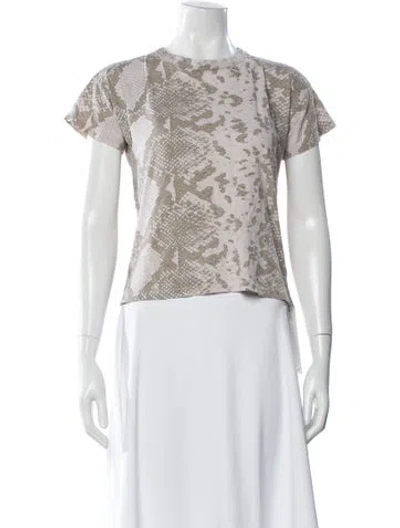 Pre-owned Rag & Bone Printed Crew Neck Sweater In Neutral
