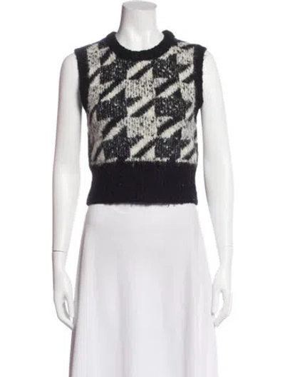 Pre-owned Rag & Bone Printed Crew Neck Sweater In White