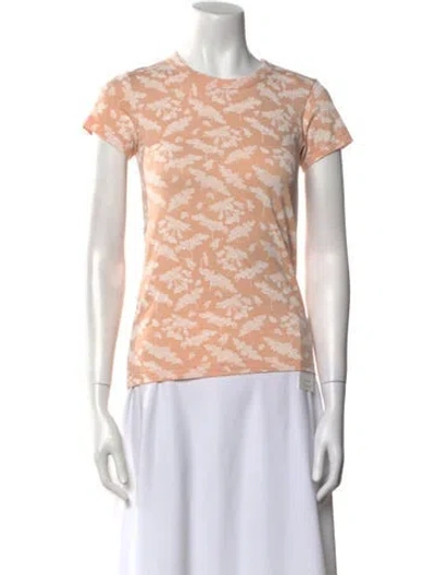 Pre-owned Rag & Bone Printed Crew Neck T-shirt W/ Tags In Neutral