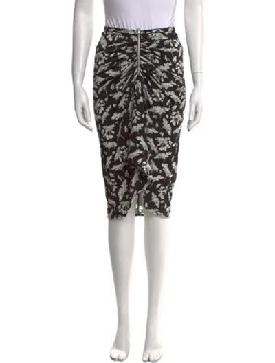 Pre-owned Rag & Bone Printed Knee-length Skirt In Black