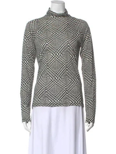 Pre-owned Rag & Bone Printed Mock Neck Sweater W/ Tags In Black