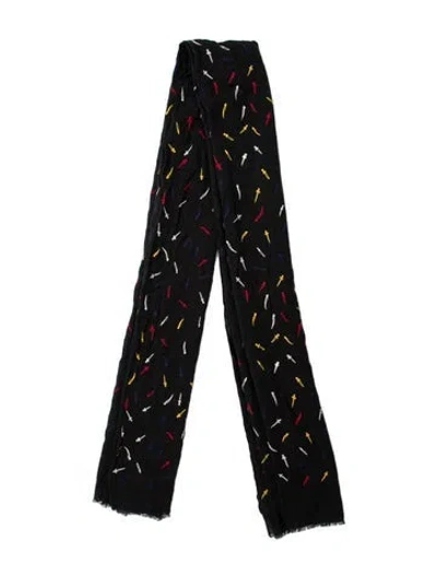 Pre-owned Rag & Bone Printed Scarf In Black