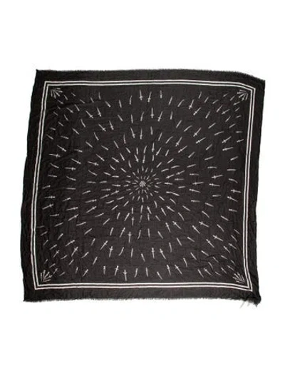 Pre-owned Rag & Bone Printed Scarf In Black