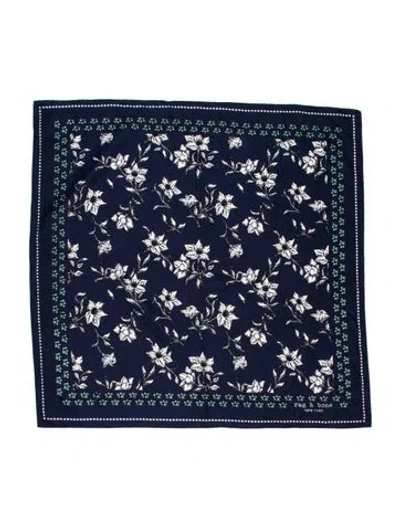 Pre-owned Rag & Bone Printed Scarf In Blue