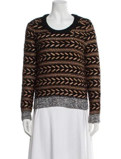 Pre-owned Rag & Bone Printed Scoop Neck Sweater