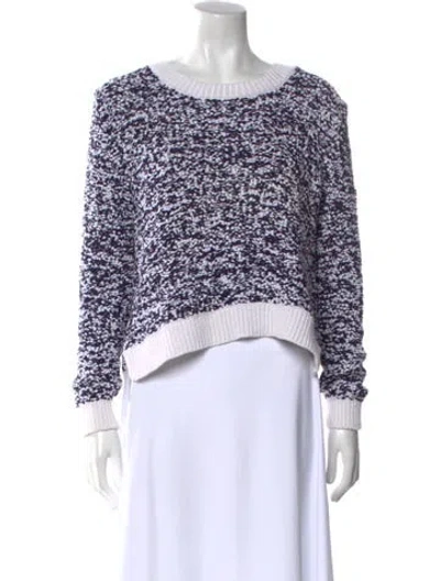 Pre-owned Rag & Bone Printed Scoop Neck Sweater In Blue