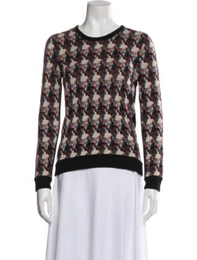Pre-owned Rag & Bone Printed Scoop Neck Sweater In Neutral