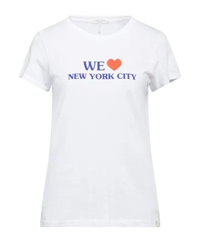 Rag & Bone Printed Shortsleeve Tshirt In White