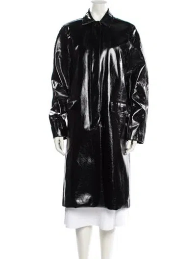 Pre-owned Rag & Bone Printed Trench Coat In Black