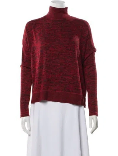 Pre-owned Rag & Bone Printed Turtleneck Sweater In Red
