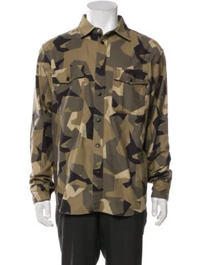 Pre-owned Rag & Bone Printed Utility Jacket In Green