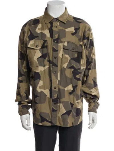 Pre-owned Rag & Bone Printed Utility Jacket In Green