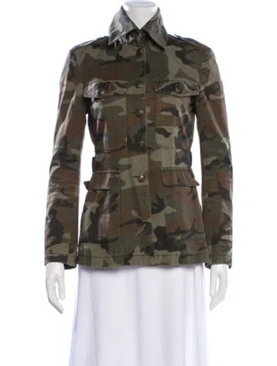 Pre-owned Rag & Bone Printed Utility Jacket In Green