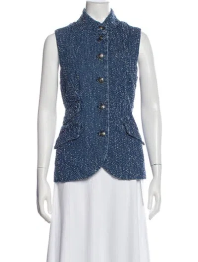Pre-owned Rag & Bone Printed Vest In Blue