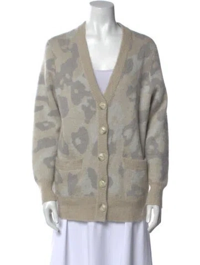 Pre-owned Rag & Bone Printed V-neck Sweater In Multi