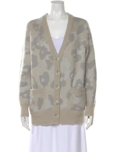 Pre-owned Rag & Bone Printed V-neck Sweater In Multi
