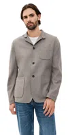 Rag & Bone Prospect Wool Cardigan Mink In Animal Print
