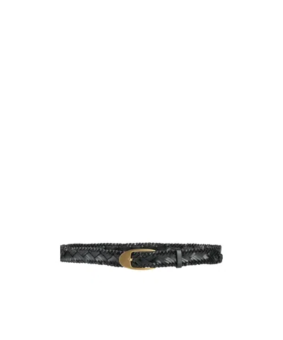 Rag & Bone Pure Color Simple Belt In Black