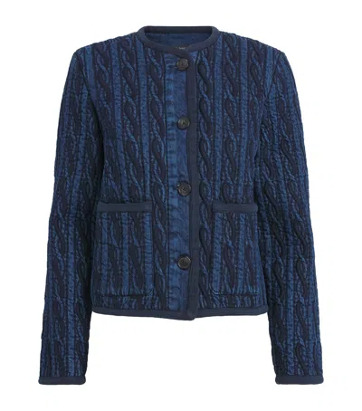 Rag & Bone Quilted Carter Denim Jacket In White