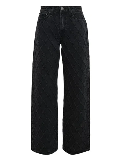 RAG & BONE QUILTED-DESIGN JEANS