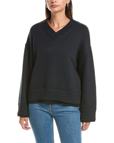 Rag & Bone Quinn Polo Wool-blend Sweater In Black