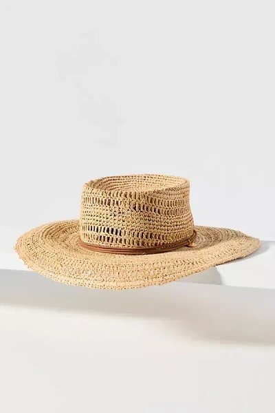 Rag & Bone Raffia Boater Hat In Orange