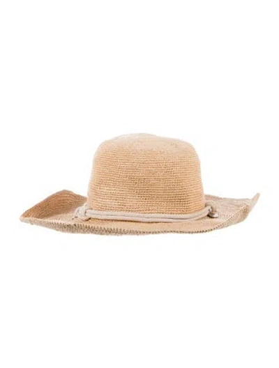 Pre-owned Rag & Bone Raffia Floppy Hat In Neutrals