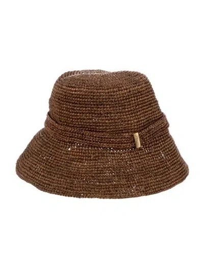 Pre-owned Rag & Bone Raffia Hat In Brown