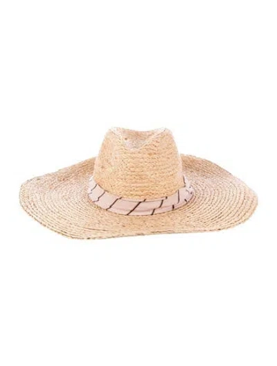 Pre-owned Rag & Bone Raffia Summer Hat In Neutral