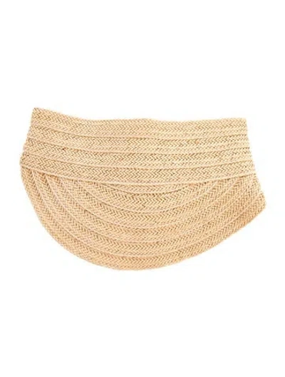 Pre-owned Rag & Bone Raffia Sun Hat In Neutrals