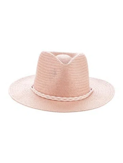 Pre-owned Rag & Bone Raffia Woven Hat W/ Tags In Pink