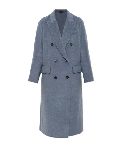 Rag & Bone Rag  Bone Double-breasted Long Coat In Blue