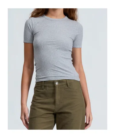 Rag & Bone Rag  Bone Essential Ribbed Crewneck T-shirt In Blue