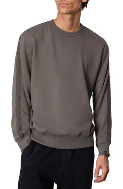 Rag & Bone Raw Edge Sweatshirt In Smoke Grey