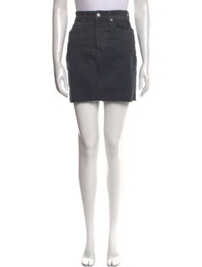 Pre-owned Rag & Bone Raw-edge Trim Mini Skirt In Gray