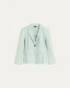 Rag & Bone Razor Linen-blend Blazer In Mint