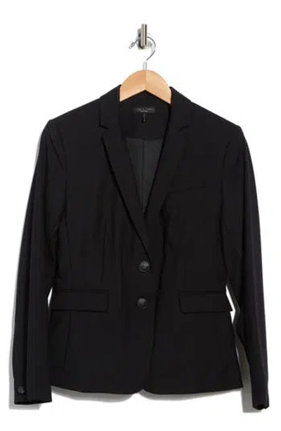 Rag & Bone Razor Wool Blend Blazer In Black