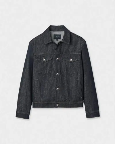 Rag & Bone Rb 3 Raw Denim Trucker Jacket In Rb Raw Indigo
