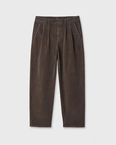 Rag & Bone Rb Baggy Pleated Corduroy Chino In Brown
