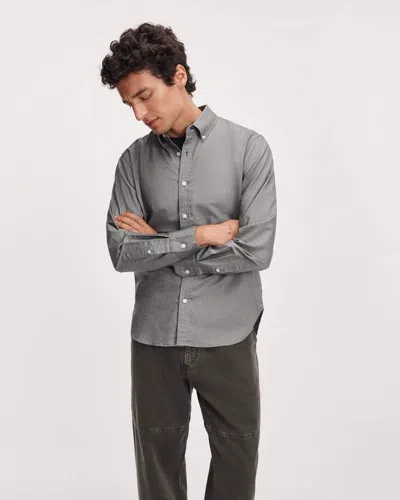 Rag & Bone Classic Fit Oxford Button-down Shirt In Gray