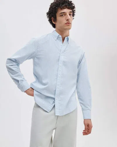 Rag & Bone Rb Classic Oxford Shirt In Blue