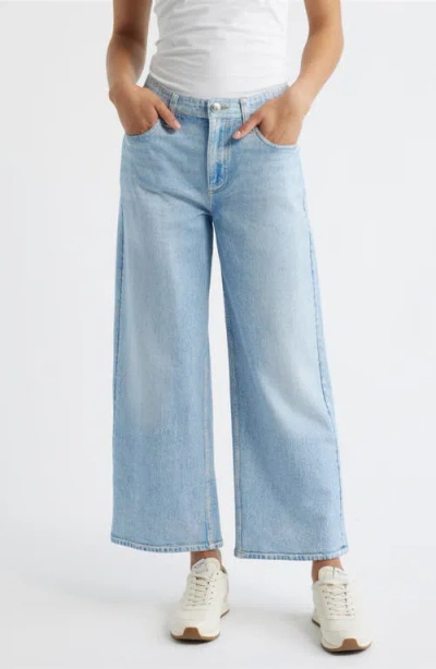 Rag & Bone Rb Miramar Andi Wide Leg Cotton Terry Pants In Blue