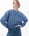 Rag & Bone Rb Miramar Cable-effect Sweatshirt In Blue