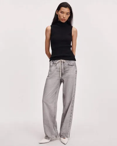 Rag & Bone Rb Miramar Drawstring Wide-leg Pant In Gray