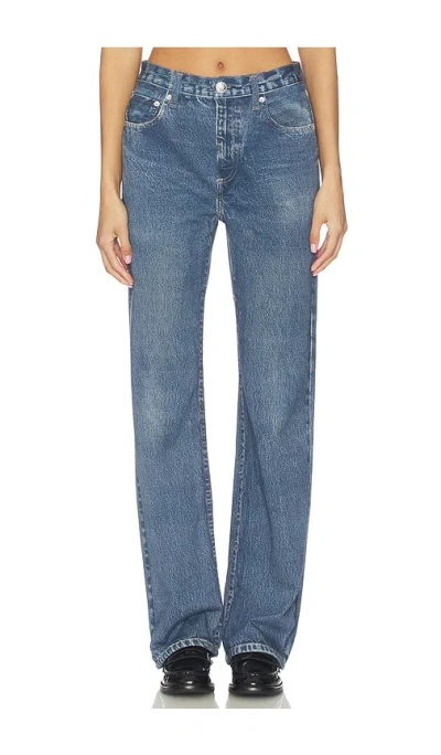 Rag & Bone Rb Miramar Fleece Shea Full Length Jeans In Blue