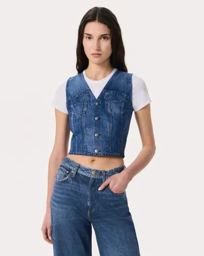 Rag & Bone Rb Miramar Isabella Vest In Blue