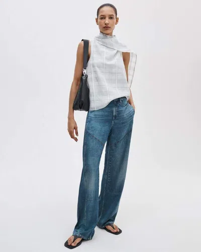 Rag & Bone Rb Miramar Logan Twisted Seam Pant In Blue