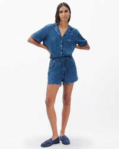 Rag & Bone Womens Emerson Nolan Tie-waist Denim Shorts In Blue