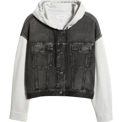 Rag & Bone Rb Miramar Terry Mixed Media Jacket In Black
