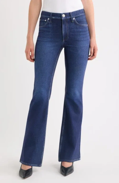 Rag & Bone Rb Miramar Ponte Dahlia Mid Rise Flare Jeans In Blue